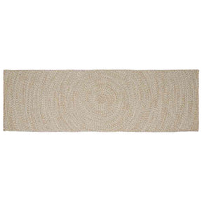 Vidaxl gebied tapijt natuurlijk en wit 80 x 200 cm jute