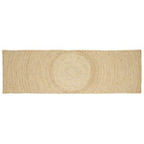 Vidaxl vloerkleed natuurlijk en wit 60 x 300 cm jute