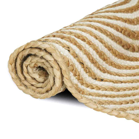 Vidaxl gebied tapijt wit 160 x 230 cm jute