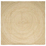 Vidaxl vloerkleed natuurlijk en wit 200 x 200 cm jute