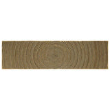 Vidaxl vloerkleed natuurlijk en zwart 80 x 300 cm jute