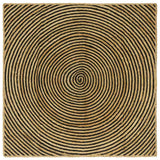 Vidaxl vloerkleed natuurlijk en zwart 160 x 160 cm jute