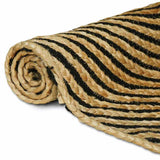 Vidaxl vloerkleed natuurlijk en zwart 160 x 230 cm jute