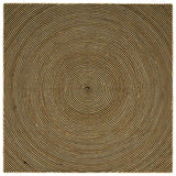 Vidaxl vloerkleed natuurlijk en zwart 240 x 240 cm jute