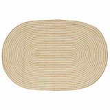 Vidaxl vloerkleed natuurlijk en wit 100 x 152 cm jute