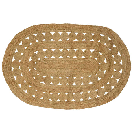 Vidaxl gebied tapijt naturel 205 x 305 cm jute