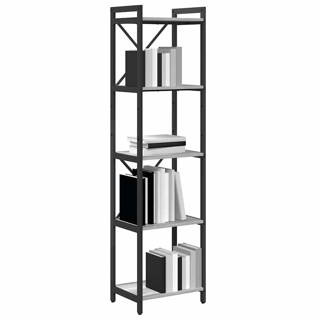 Vidaxl boekenkast 40 x 30 x 155 cm bewerkt hout grijs sonoma