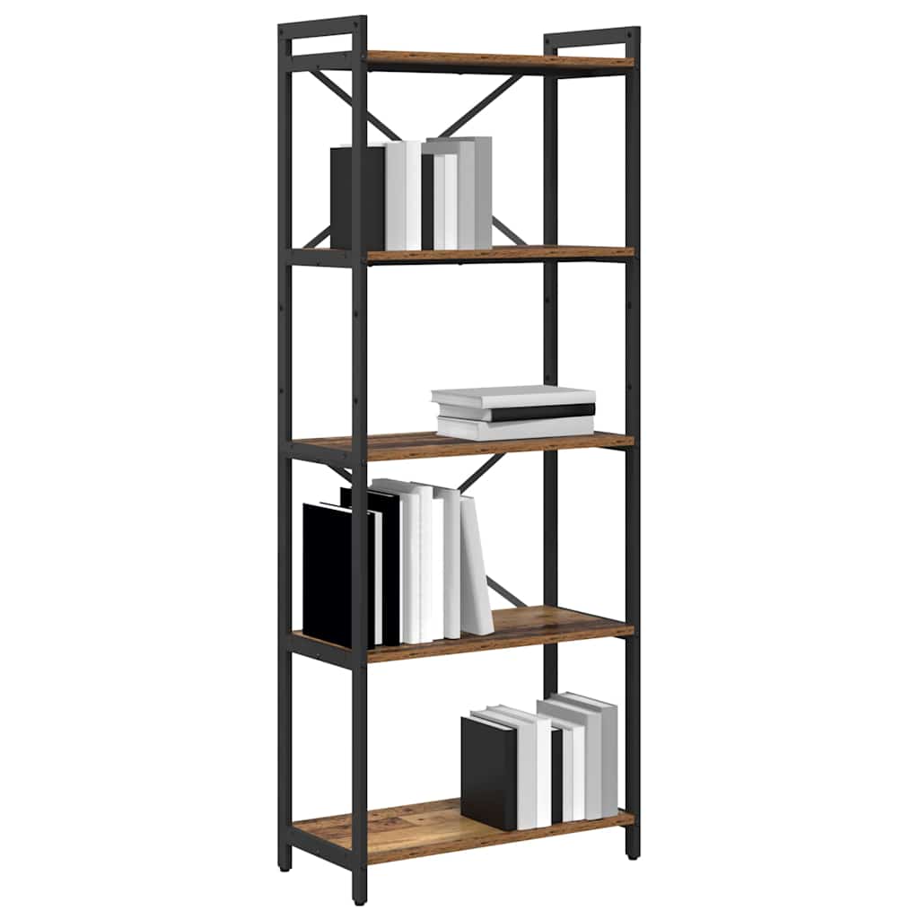 Vidaxl boekenkast 60 x 30 x 155 cm bewerkt hout oud hout