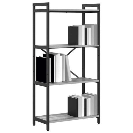 Vidaxl boekenkast 60 x 30 x 120 cm bewerkt hout grijs sonoma