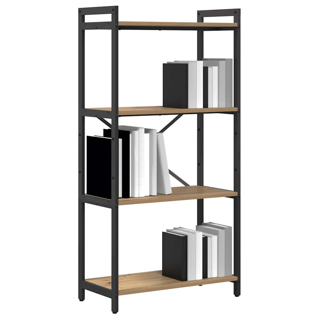 Vidaxl boekenkast 60 x 30 x 120 cm bewerkt hout artisan eiken