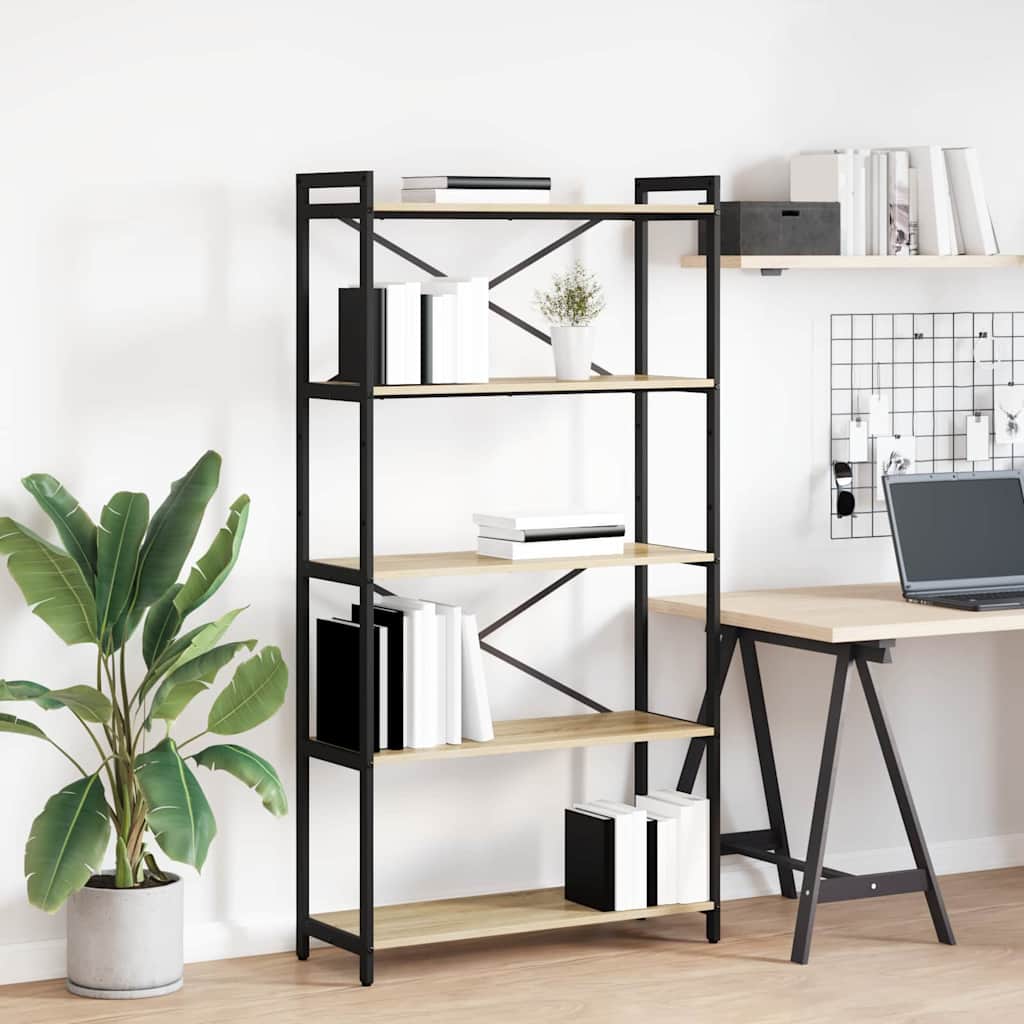 Vidaxl boekenkast 80 x 30 x 155 cm bewerkt hout sonoma eiken