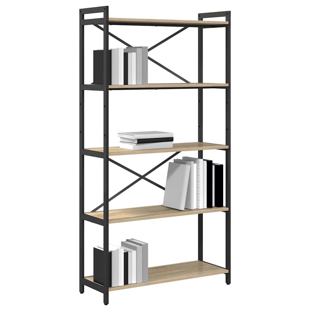 Vidaxl boekenkast 80 x 30 x 155 cm bewerkt hout sonoma eiken