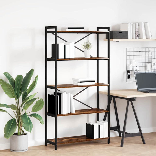 Vidaxl boekenkast 80 x 30 x 155 cm bewerkt hout gerookt eiken