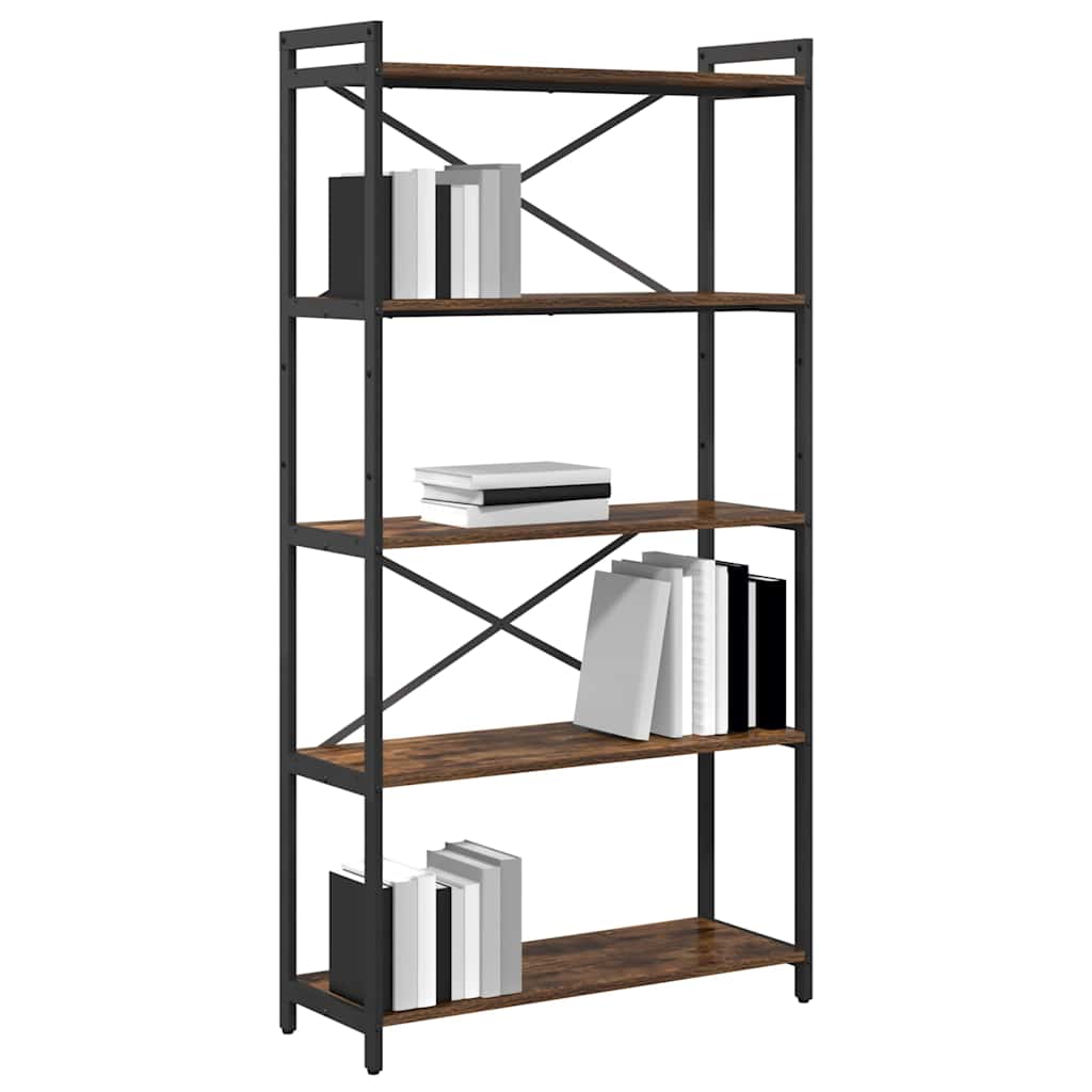 Vidaxl boekenkast 80 x 30 x 155 cm bewerkt hout gerookt eiken