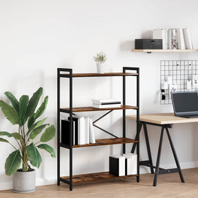Vidaxl boekenkast 80 x 30 x 120 cm bewerkt hout gerookt eiken