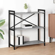 Vidaxl boekenkast 80 x 30 x 85 cm bewerkt hout grijs sonoma