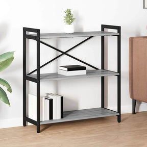 Vidaxl boekenkast 80 x 30 x 85 cm bewerkt hout grijs sonoma