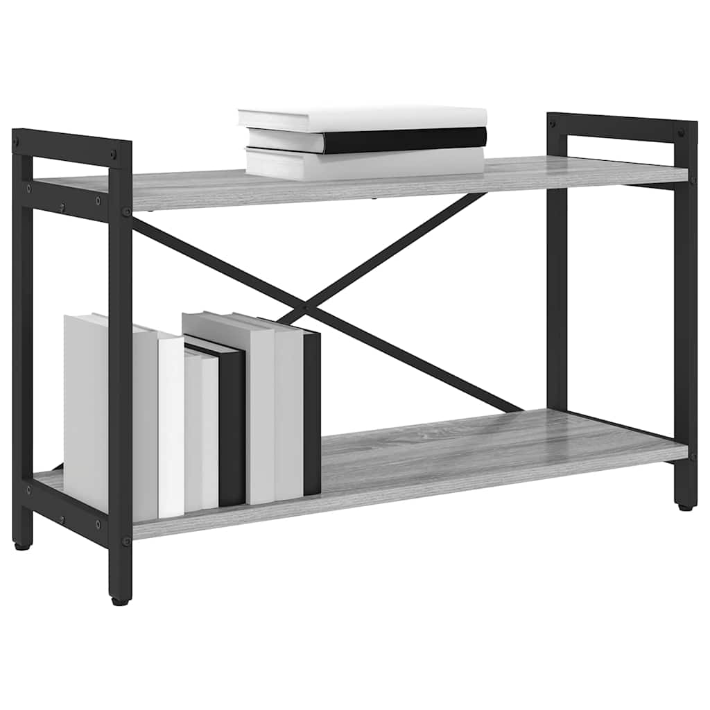 Vidaxl boekenkast 80 x 30 x 50 cm bewerkt hout grijs sonoma