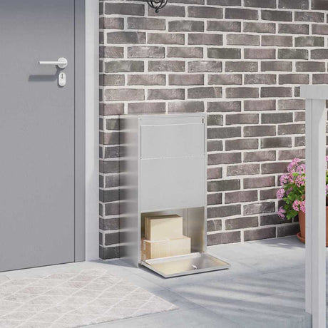 Vidaxl pakket inwerp box zilver 44 x 22 x 82 cm roestvrij staal