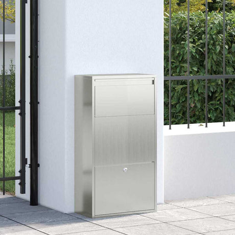 Vidaxl pakket inwerp box zilver 44 x 22 x 82 cm gegalvaniseerd staal