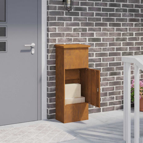 Vidaxl pakket inwerp box roestig 44,5 x 29 x 110,5 cm weervast staal