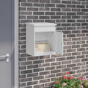 Vidaxl pakket inwerp box met opslag wit 47,5 x 38 x 59 cm staal