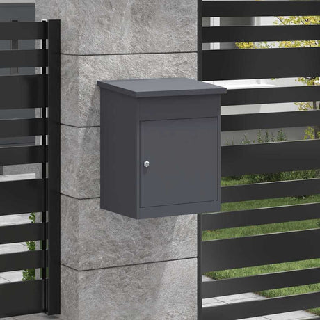Vidaxl pakket inwerp box met opslag antraciet 47,5 x 38 x 59 cm staal