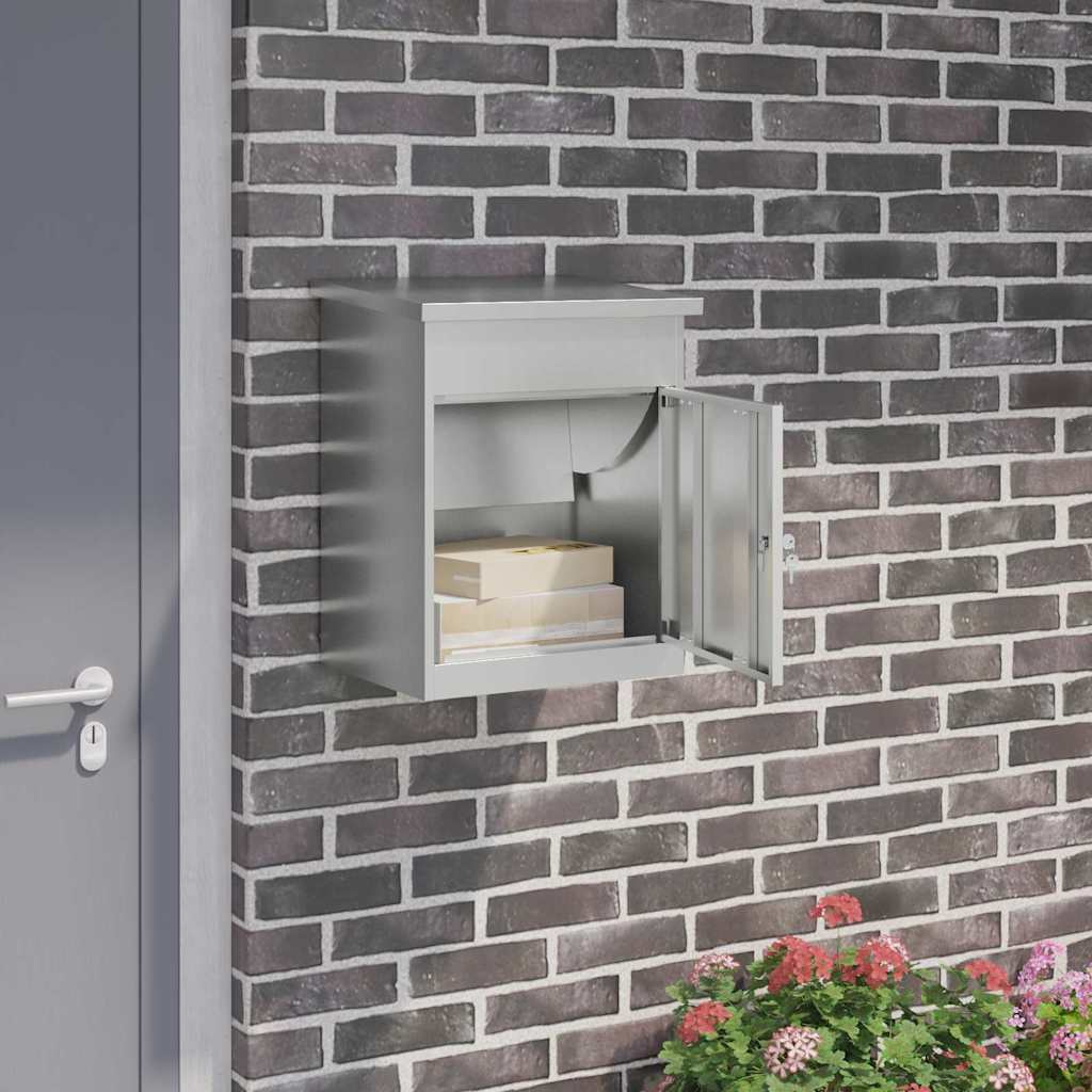Vidaxl pakket inwerp box zwart 47,5 x 38 x 59 cm gegalvaniseerd staal