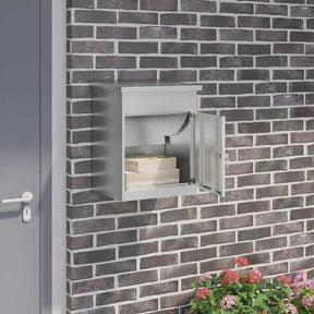 Vidaxl pakket inwerp box zwart 47,5 x 38 x 59 cm gegalvaniseerd staal