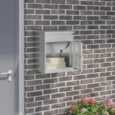 Vidaxl pakket inwerp box zwart 47,5 x 38 x 59 cm gegalvaniseerd staal