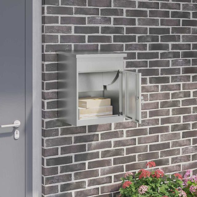 Vidaxl pakket inwerp box zwart 47,5 x 38 x 59 cm gegalvaniseerd staal