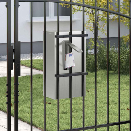 Vidaxl brievenbus met slot zwart 30 x 20 x 55 cm gegalvaniseerd staal