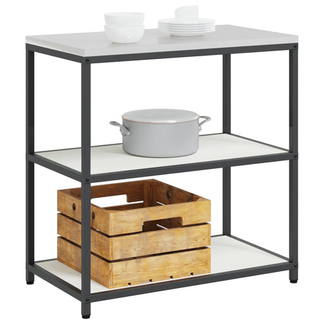 Vidaxl keukenplankeenheid hattem wit 90 x 50 x 92 cm staal