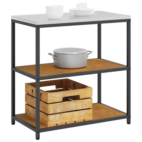 Vidaxl keukenplankeenheid hattem roestig 90 x 50 x 92 cm staal
