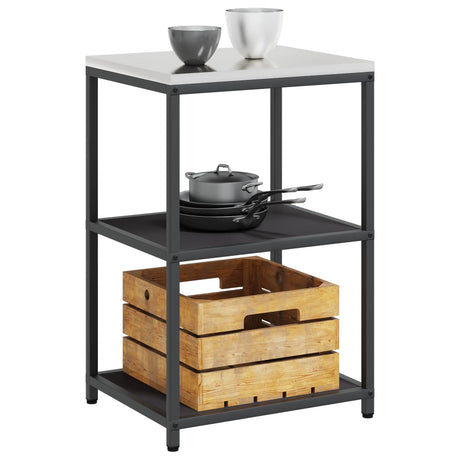 Vidaxl keukenplankeenheid hattem zwart 60 x 50 x 92 cm staal
