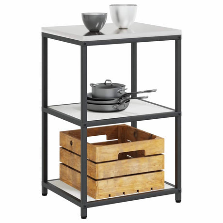Vidaxl keukenplankeenheid hattem wit 60 x 50 x 92 cm staal