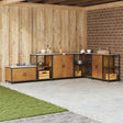 Vidaxl keukenplankeenheid hattem roestig 60 x 50 x 92 cm staal