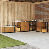 Vidaxl keukenplankeenheid hattem roestig 60 x 50 x 92 cm staal