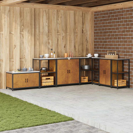 Vidaxl keukenplankeenheid hattem roestig 60 x 50 x 92 cm staal