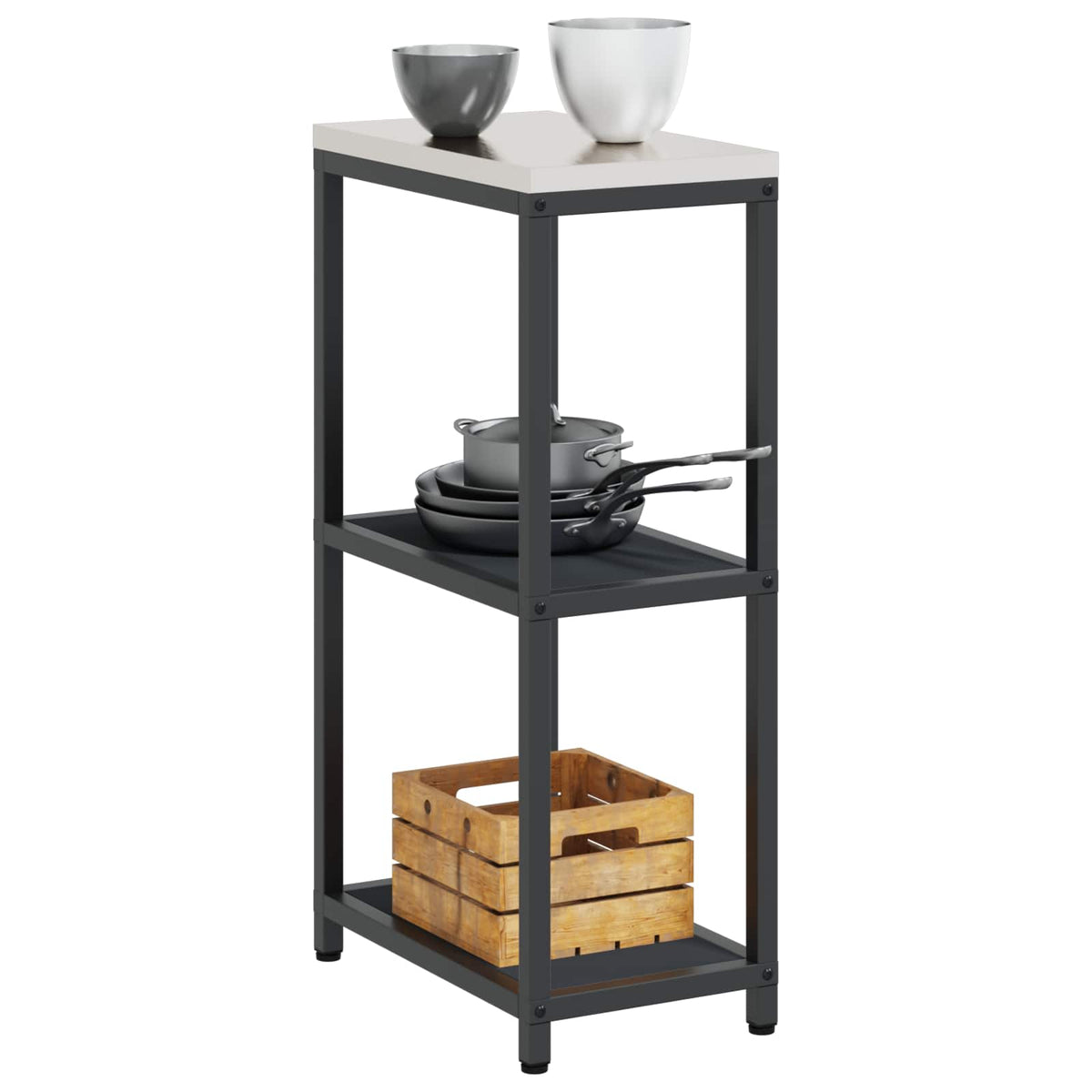 Vidaxl keukenplankeenheid hattem antracietkleurig 30 x 50 x 92 cm