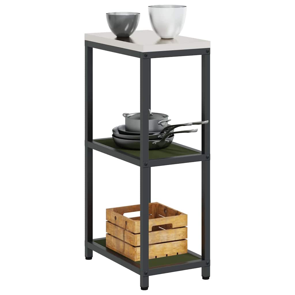 Vidaxl keukenplankeenheid hattem olijfgroen 30 x 50 x 92 cm staal