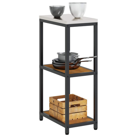 Vidaxl keukenplankeenheid hattem roestig 30 x 50 x 92 cm staal