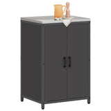 Vidaxl keukenopslag kast hattem zwart 60 x 50 x 92 cm staal