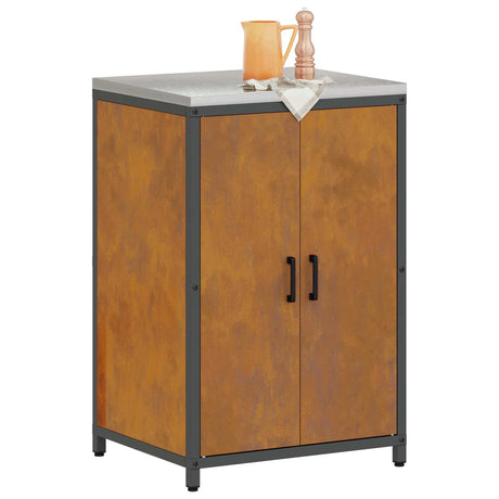 Vidaxl keukenopslag kast hattem roestig 60 x 50 x 92 cm staal