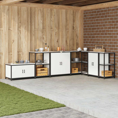 Vidaxl keukenopslag kast hattem wit 90 x 50 x 53 cm staal