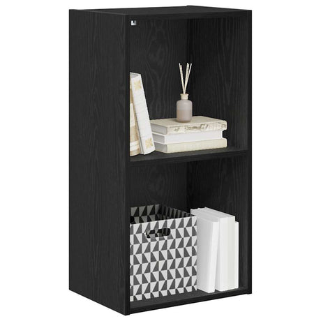 Vidaxl boekenkast 2-laags 40 x 30 x 77 cm bewerkt hout zwart eiken