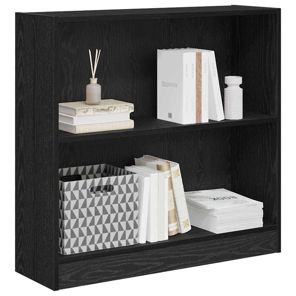 Vidaxl boekenkast 80 x 24 x 76 cm bewerkt hout zwart eiken