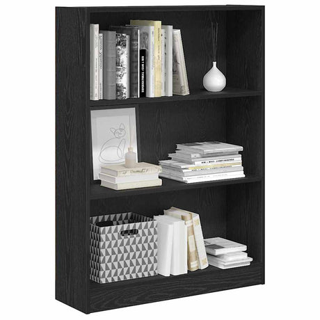 Vidaxl boekenkast 80 x 24 x 109 cm bewerkt hout zwart eiken