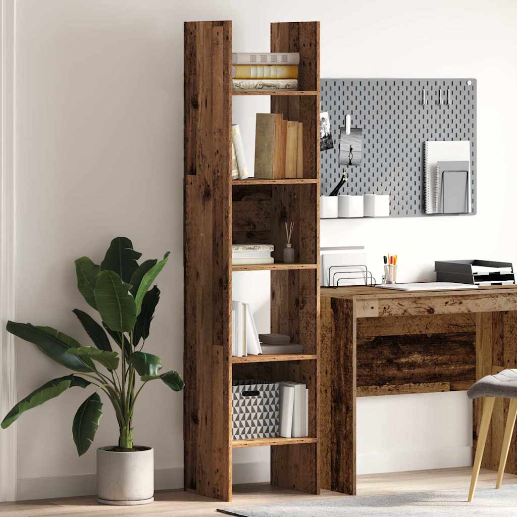 Vidaxl boekenkast 5-laags 40 x 35 x 180 cm bewerkt hout oudhout