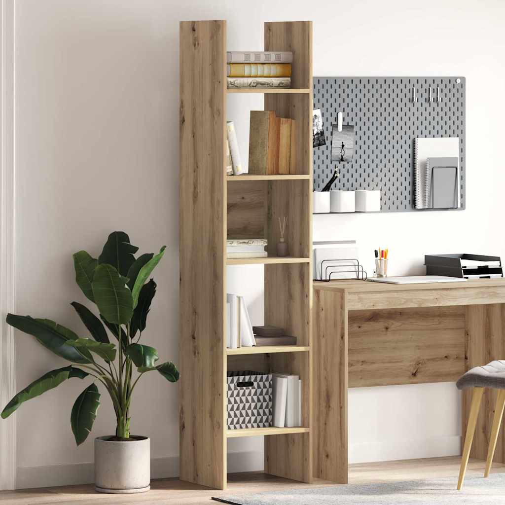Vidaxl boekenkast 5-laags 40 x 35 x 180 cm bewerkt hout artisan eiken